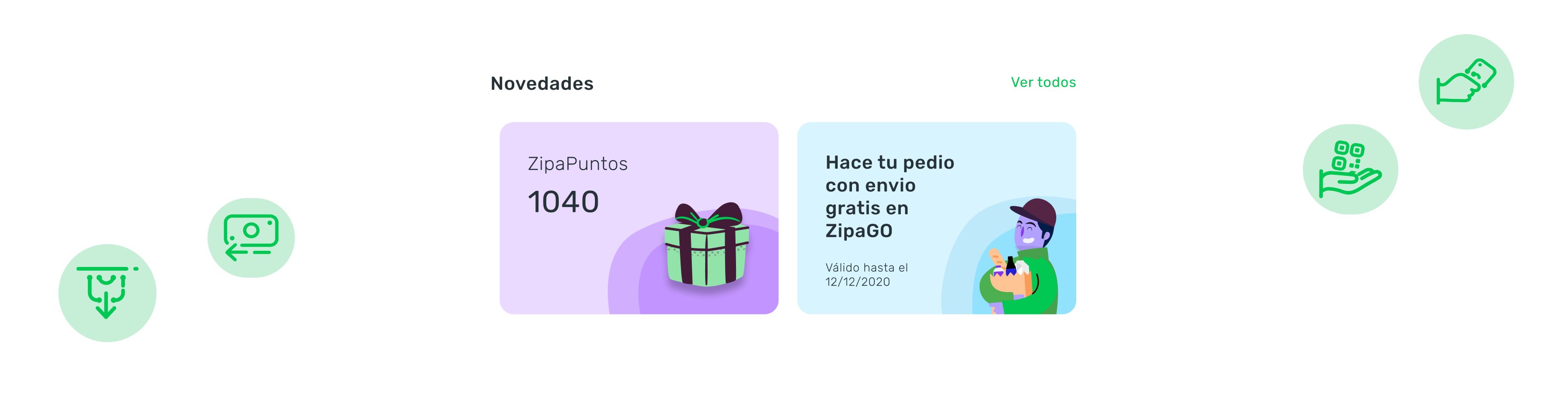 Rewards Section: Home screen included a dedicated area for loyalty benefits, designed to increase session frequency.